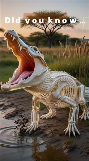 Crocodile Anatomy 🐊 The Skeleton Behind the Deadly Bite #animalanatomy