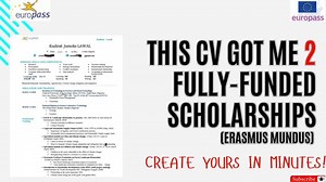 My Winning CV | Create your EUROPASS CV in mins | Step by Step Guide | Erasmus Mundus | Erasmus-Mundus Nigeria