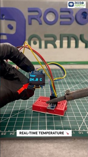 Measure temperature with a tiny sensor 😳🌡️BMP180 + Arduino🤖 #roboarmy #diyelectronics #robotics