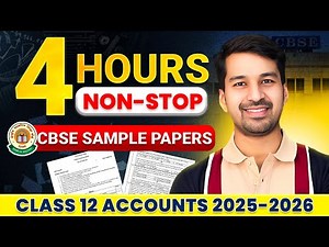 I solved Class 12 Accounts CBSE Sample paper in 4 Hours !