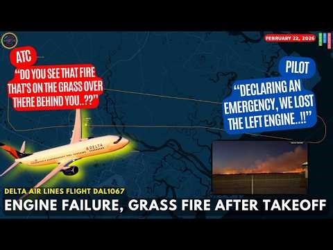 Engine Failure on Delta B739 Triggers Large Fire| Savannah Airport Closure #atc