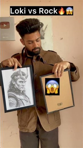 Loki vs Rock🔥#rock #loki #avengers #drawing #shorts #shortfeed #shortvideo