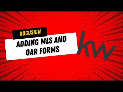 Docusign: Accessing your OAR and MLS Forms