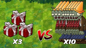 PvZ1 Fusion Challenge - 3种随机融合植物对抗10个路障僵尸——谁会获胜？