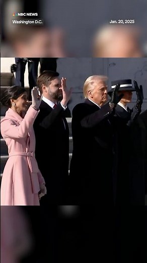 President Trump and VP Vance wave as the Bidens depart the U.S. Capitol.