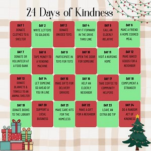 Kindness Advent Calendar Printable | Family Christmas Activities (digital Download) - Etsy