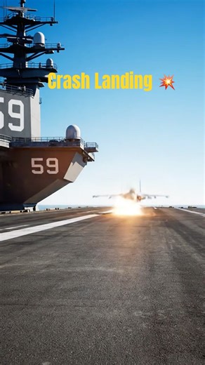 SHOCKING Aircraft Carrier Landing Fail! 💥 Disaster on Deck #military #aviation #viral #airforce