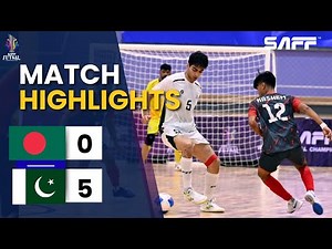 Bangladesh vs Pakistan Futsal Highlights | Pakistan Score 5 Goals | SAFF Futsal Championship