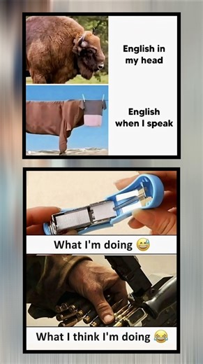 English In My Head vs When I Speak 😂 | What I’m Doing vs What I Think I’m Doing Meme#shorts #viral