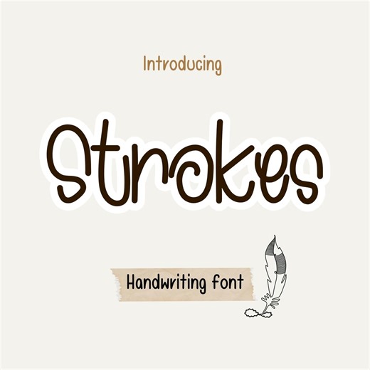 Handwritten Script Font: Strokes Style (OTF & TTF) Digital Download - Etsy