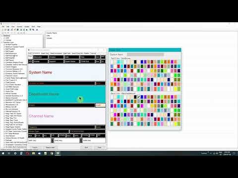 Uniden Sentinel Software, change scanner screen colors