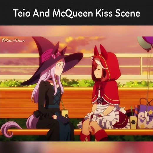 Teio And McQueen Kiss Scene #shorts #funny #umamusume #animemoments #cute