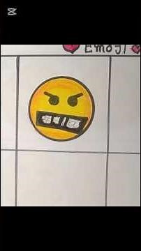 Easy Step-by-Step Drawing: Pouting Face Emoji (or Angry/Swearing Emoji) | EmojiDrawing Tutorial #art