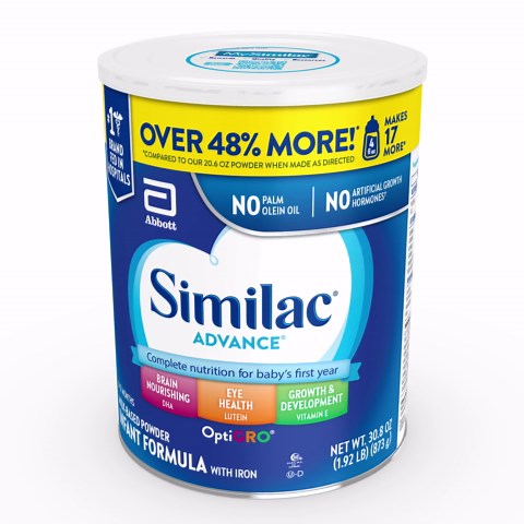 (6 pack) Similac Advance Powder Baby Formula With Iron, Has DHA & Lutein, 30.8-oz Value Can