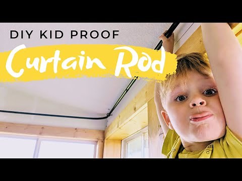 How To Make and Hang a Curtain Rod For Cheap | DIY Home Decor Video