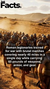 Roman legionaries trained for war with brutal marches covering nearly 40 miles in a single day while carrying 65 pounds of weapons, armor, and gear. #ancientrome #roman #fblifestyle | The War Room