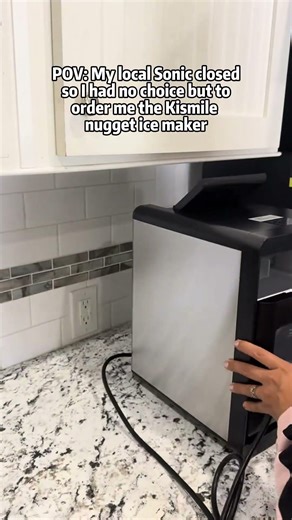 Enjoy soft, chewable ice at home with the 44 LBS Nugget Ice Maker. #ice #icemaker #nuggetice #home