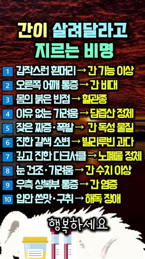 "단순 피로인 줄 알았는데 간이 썩고 있었습니다!" 몸이 죽기 전에 보내는 간 이상 신호 10가지