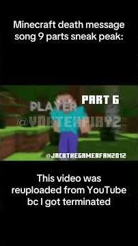 MINECRAFT DEATH MESSAGE SONG 9 PARTS SNEAK PEAK #trend #Minecraft #minecraftmemes #minecrafttrending