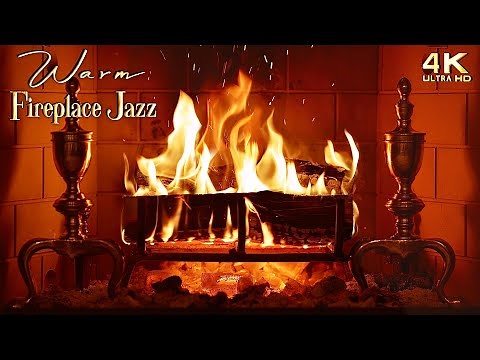 🔥 Warm Fireplace Jazz w/ Cozy Fire Ambience 🔥 No Ads