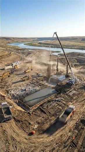 Europe's Biggest Dam Construction Timelapse | Ultra Realistic Reservoir Building Process in 4K