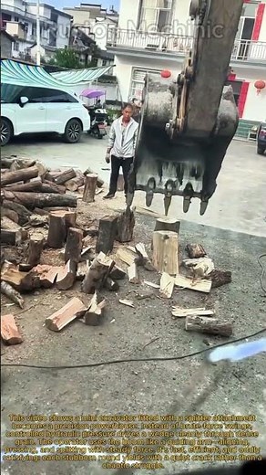 Splitting Massive Hardwood Rounds with Ease Best Mini Excavator Log Splitter Attachments