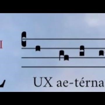 Lux aeterna (Gregorian chant) with neumes and lyrics | Catholic Requiem Mass