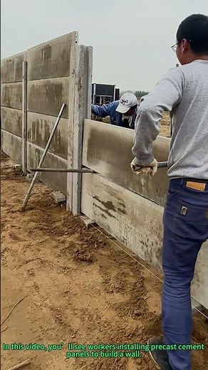 Viral Cement Wall Installation: Building with Precast Panels | Construction Skill