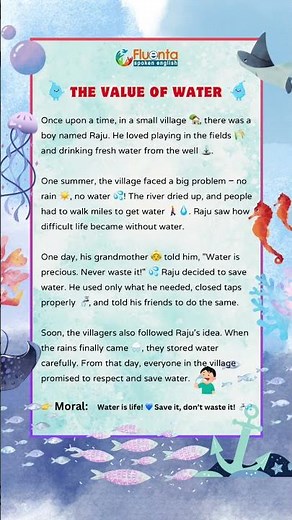 💧 The Value of Water | A Short Story That Will Change Your Perspective! 🌍 #SaveWater #moralstory