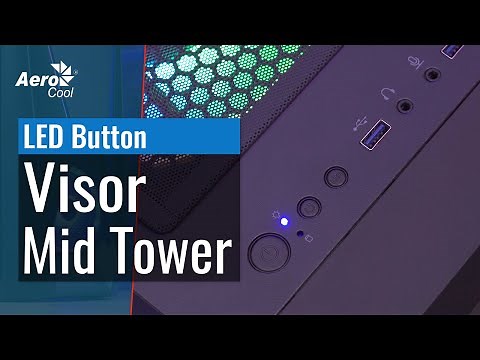 AeroCool Visor Mid Tower Case - How to Control the RGB Lighting with the PC LED Button
