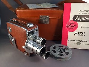 Keystone K-35 Olympic Turret 8 MM Movie Camera
