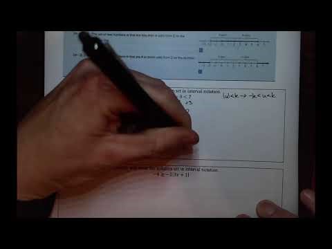 NorthArk College Algebra Section 1.7 Example #2 Solving Absolute Value Inequalities