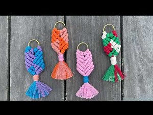Make a Mystic Mermaid Tail - easy macrame fish tail keychain for beginners