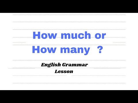 How much or How many?? ( Basic English Grammar Lesson)
