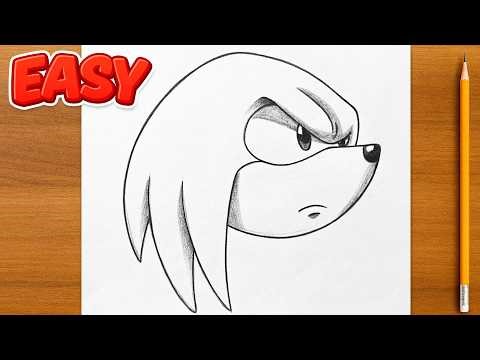 How to Draw Knuckles Step by Step ✏️🔴 | Sonic the Hedgehog Easy 🎮✨