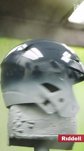 The classic New York Giants blue paint with a wing design. This is how we made their new #OnFieldAlt helmet for 2024. | Riddell Sports