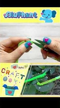 Wiggling Straw Caterpillar Craft 🐛✨ Easy Spring Craft for Kids 🎁 BiPhy’s Craft Box ✂️