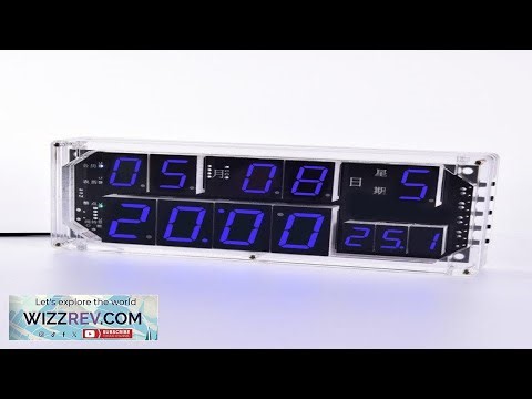 Large Screen Voice Clock Kit Date Weekday Time Temperature Display High Accuracy