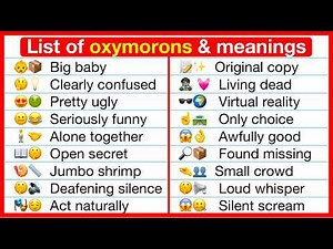 Oxymorons you must know! ✅ | List of common English oxymorons with pictures & example sentences