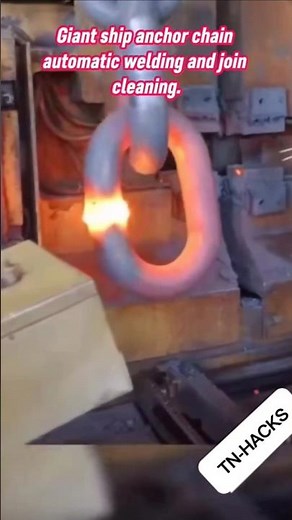 How Giant Ship Anchor Chains Are Made. #shorts #engineering #manufacturing #satisfying #howto