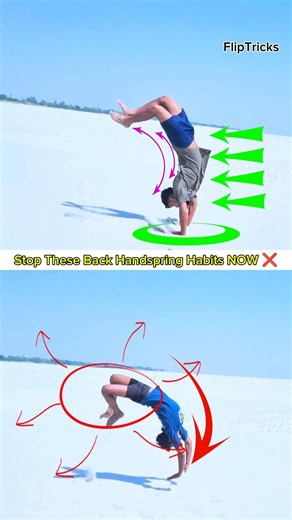Back Handspring Fail vs Correct Technique 🔥||#shorts #shortsfeed #youtubeshorts #flip #short