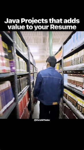 Harshit Yadav | Tech on Instagram: "💻 Java Projects That Add REAL Value to Your Resume 🚀 Stop building “just for show” projects. These Java projects actually impress recruiters & showcase problem-solving skills Do these → and your resume won’t look like every other “to-do list project” out there. 💯 💬 Comment "PROJECTS" and I’ll DM you the complete list + resources 🔗 📢 Join my Broadcast Channel for more coding tips & placement prep hacks. 👉 Follow @hxrshityadav for Java projects, DSA strat