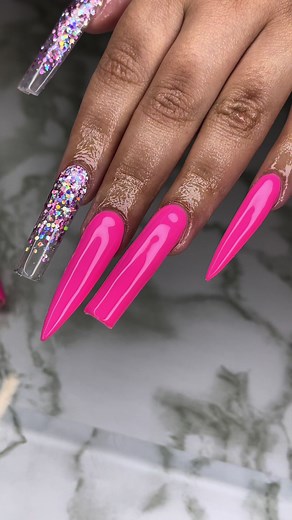 Barbie Nail Art Tutorial for Gel Nails | Satisfying Glitter Art