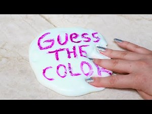 GUESS THE SLIME COLOR ~ cloud fluff, clay, and slime asmr