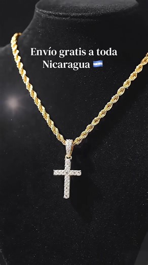 Cordón enchapado en oro 18k con zirconias. WhatsApp 8441-5391🇳🇮 #cadena #oro #nica