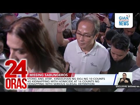 Atong Ang charged by DOJ over missing sabungeros case | 24 Oras