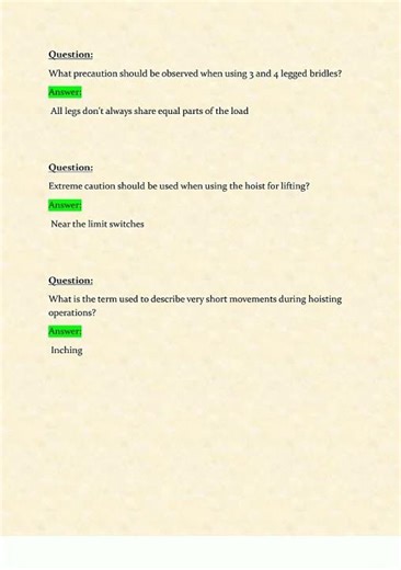 NCCCO Overhead Crane Operator Certification Exam Latest Update Test Review Questions and Answers Gra