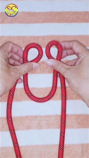 Knot rope tip diy at home 💡 Useful knot tutorial ep4