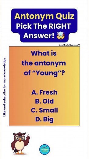🔥 Can You Pick the RIGHT Antonym? 99% Fail! 🤯