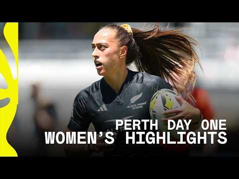 Black Ferns and Wallaroos UNSTOPPABLE 💪 HSBC SVNS Perth 2026 | Women's Day 1 Highlights